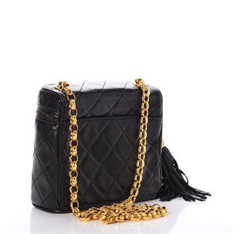 chanel bag tassel chain|CHANEL Lambskin Quilted Tassel Kiss Lock Evening Clutch .